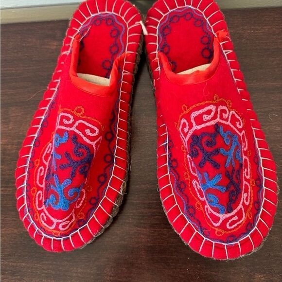 Handmade lightweight, warm, comfy felt slippers from merino wool size 7,5-8 - Picture 1 of 7